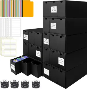 Trading Card Organizer - Card Storage Box with 24-600 CT Boxes - 72 Dividers, Labels and Tapes - 24000  Cards Capacity - Perfect for TCG, MTG, Sports Cards,Collectible Card Games