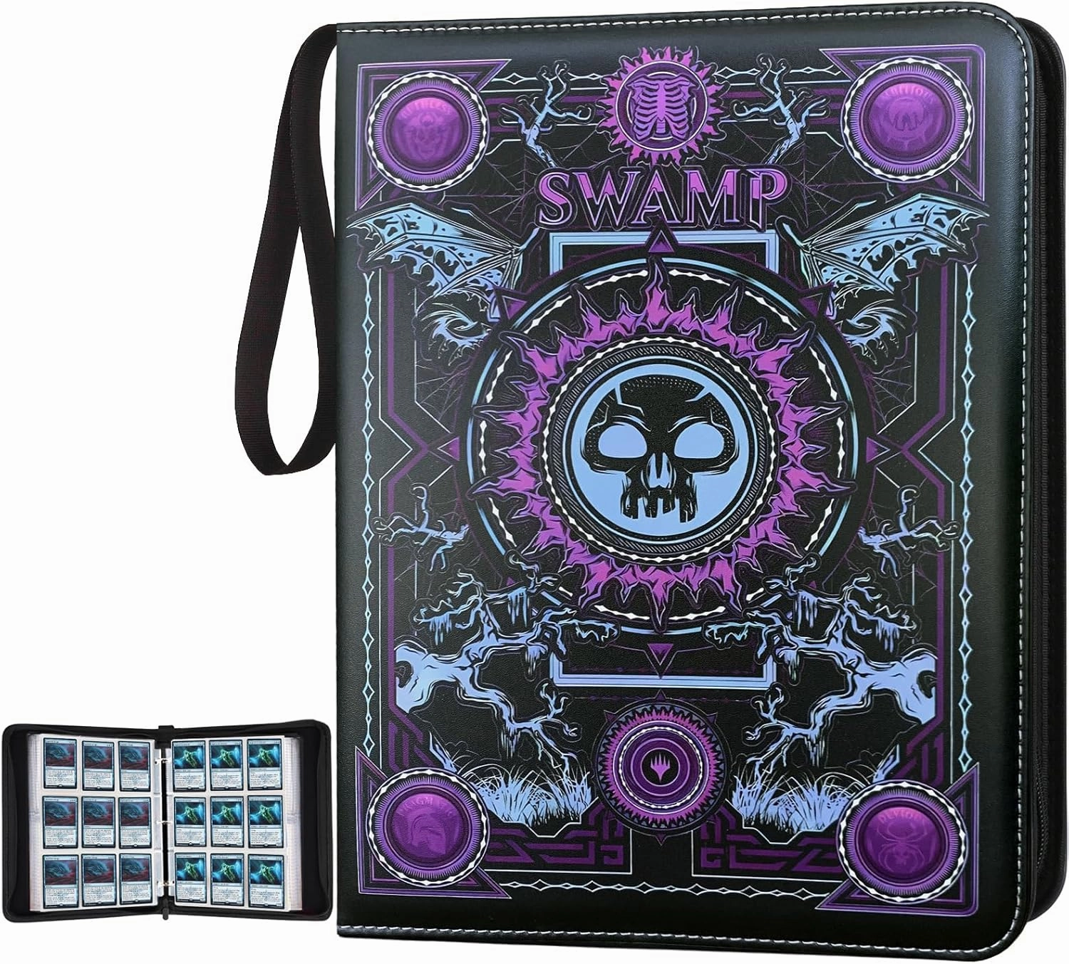 Trading Card Binder,9 Pocket Card Binder with Sleeves 720 Double Sided Pocket Premium Collector Card Album,Card Collection Folder for MTG,TCG,Yugioh,Game Cards (Purple)