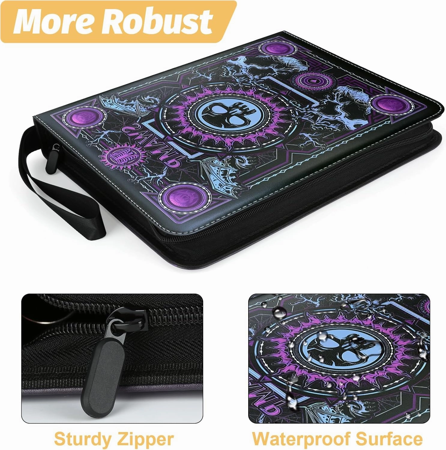 Trading Card Binder,9 Pocket Card Binder with Sleeves 720 Double Sided Pocket Premium Collector Card Album,Card Collection Folder for MTG,TCG,Yugioh,Game Cards (Purple)