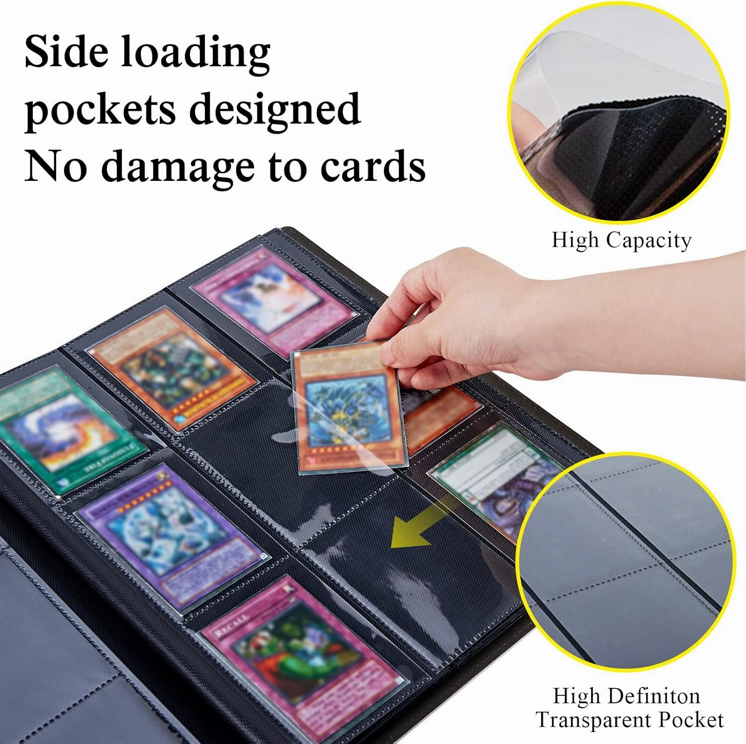 Trading Card Binder,9 Pockets Trading Card Album Folder,360 Side Loading Pocket Card Collection Binder,for Sports Cards,MTC,TCG,Game Cards,Collectible Trading Card Albums,Colorful Rose Flower Skull