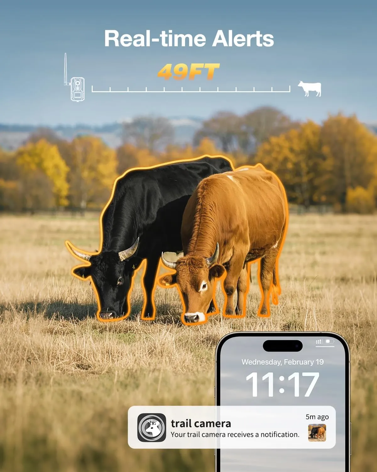 Trail Camera, Celluar Trail Cameras Built-in 4G LTE SIM Card with 2k Live Streaming, 0.2S Trigger Speed Trail Cameras with Night Vision Motion Activated Waterproof IP66 Rating Game Camera
