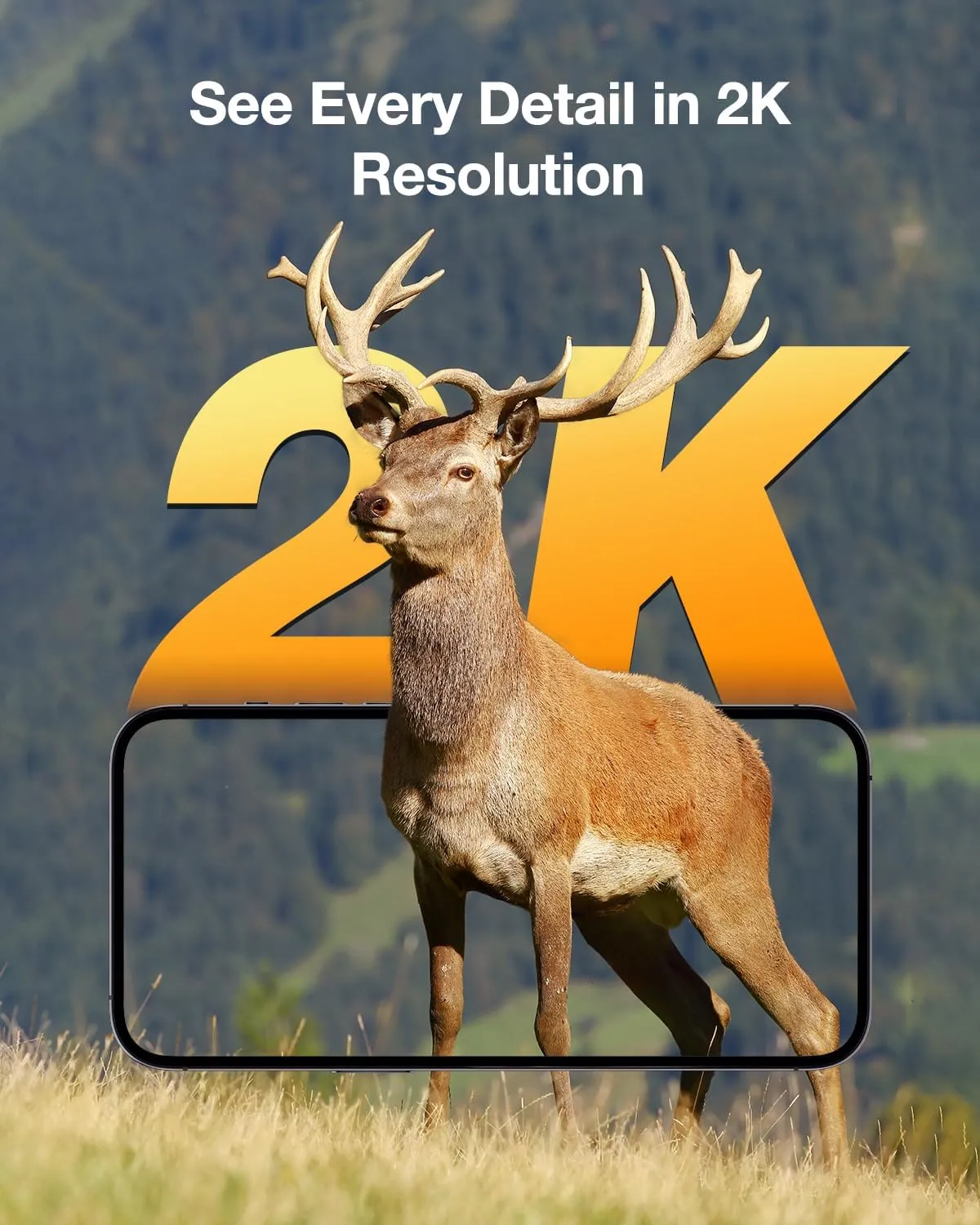 Trail Camera, Celluar Trail Cameras Built-in 4G LTE SIM Card with 2k Live Streaming, 0.2S Trigger Speed Trail Cameras with Night Vision Motion Activated Waterproof IP66 Rating Game Camera