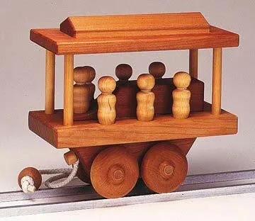 Trolley Car Pull Toy Woodworking Plan