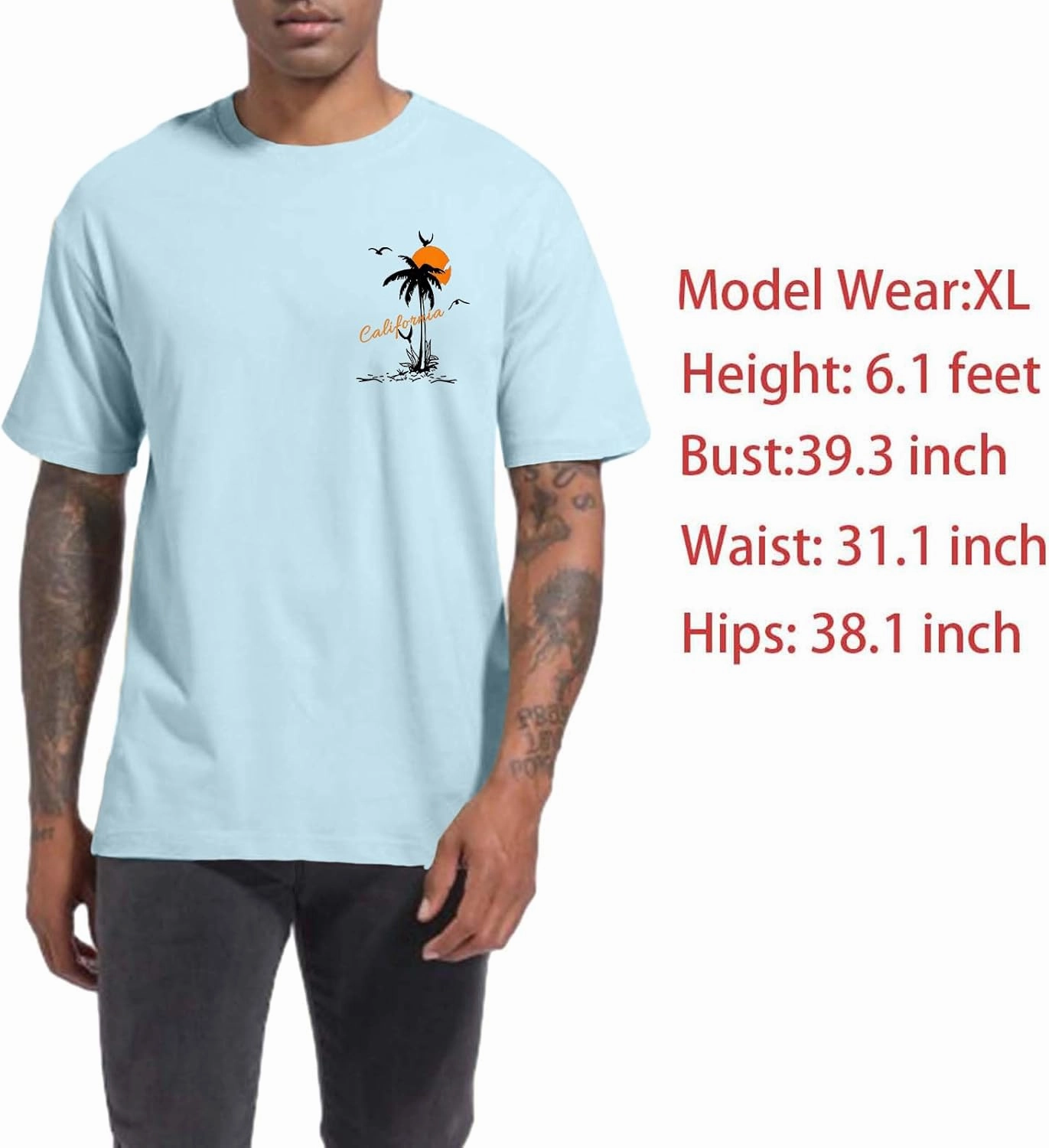 Tuislay Mens Graphic t-Shirts Casual Oversized Letter Print Beach Shirts Baggy Cotton Short Sleeve Tshirt Summer tee Top