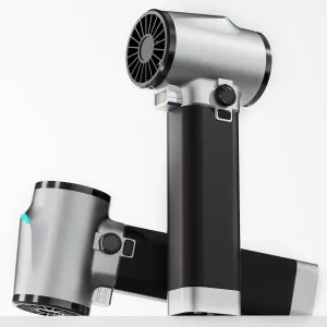 Turbo Dryer Blower for Cars, Max 181ft/s Car Dryer Air Blower with Light, 750W & 64mm Brushless Motor, Silicone Handle, Infinitely Variable Speed Car Blower for Drying