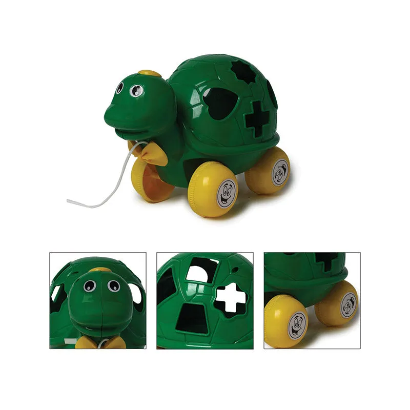Turtle Pull Along | Interactive pull toy | Toy for walking babies Toddler | Movement toy | Early learning Pull toy | Toddler activity toy | For age 12  Months