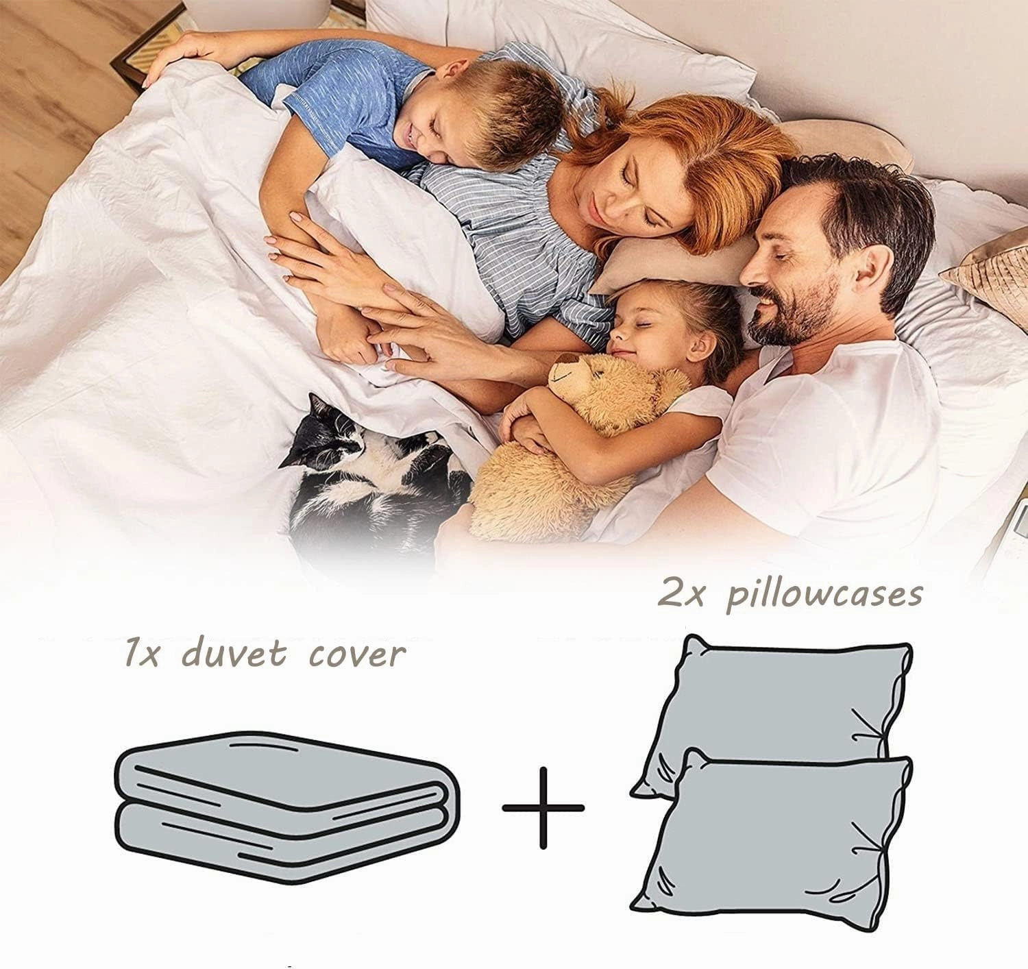 Twin Queen King Size Bedding Sets Christmas Holiday Duvet Cover Elk Snowflake Pattern Gift Breathable Durable Soft Comfy 3 Piece with 2 Pillow Shams,B,Twin