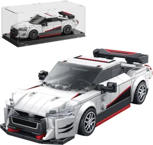 TYCOLE Super Sports Car Building Block Set with Display Case, Speed Race Car Building Kits Construction Toy, Collectible Model, Christmas Birthday Gift for Adults and Kids 6 and up (317 pcs)