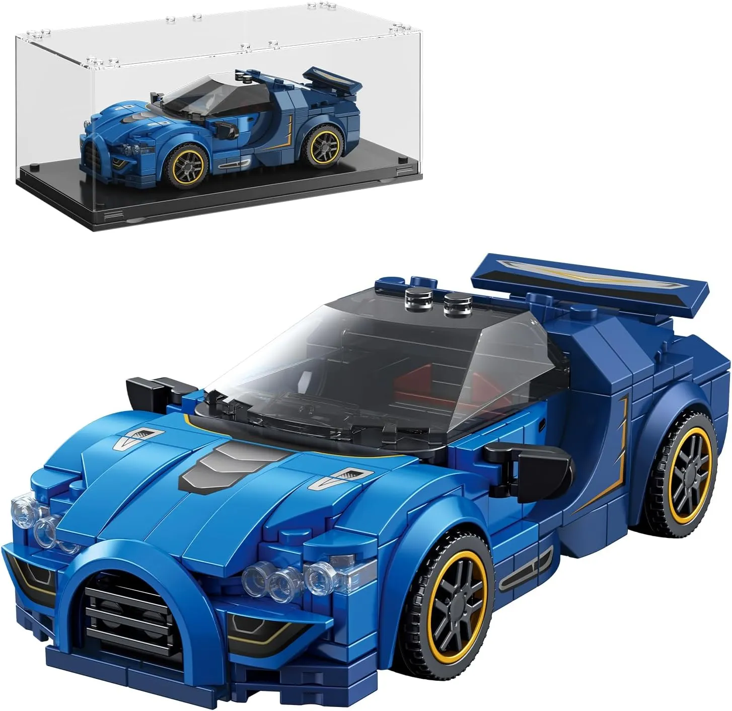 TYCOLE Super Sports Car Building Block Set with Display Case,Speed Race Car Building Kits Construction Toy,Car Collectible Model,Christmas Birthday Gift for Adults and Kids 6 and up(326pcs)