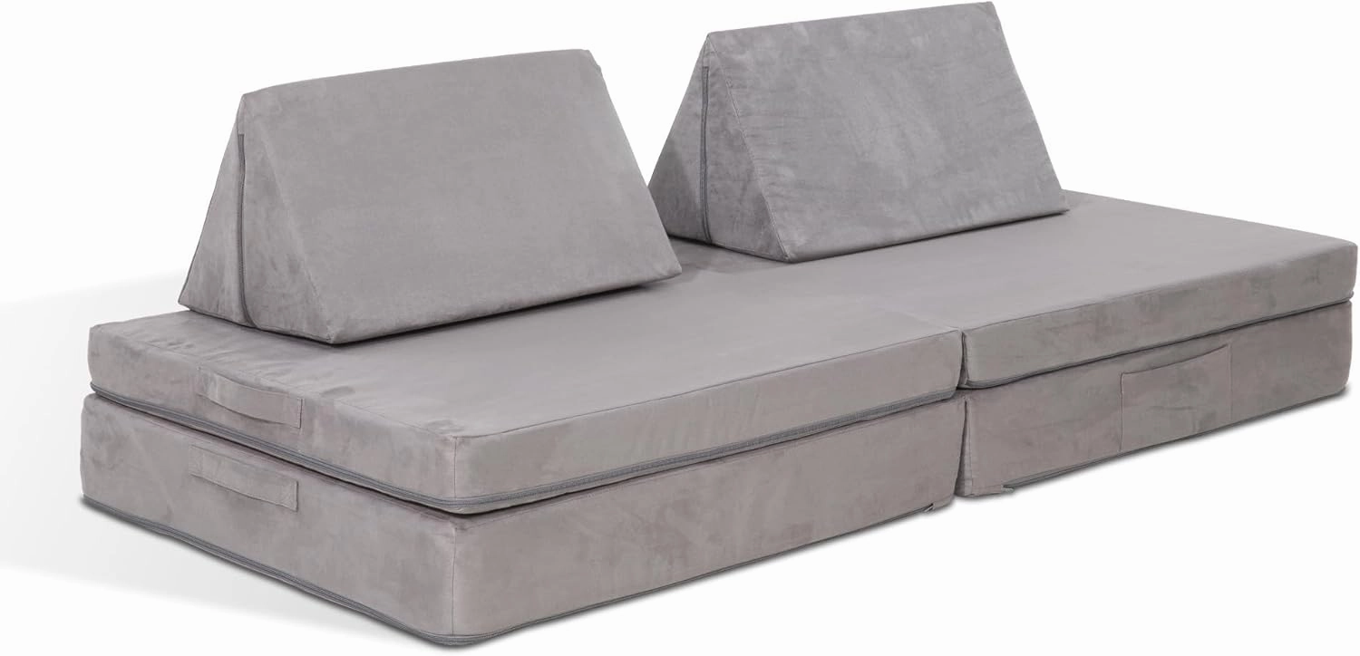 Ulax furniture Kids & Toddler Play Couch - Convertible Folding Sofa with Durable Foam, Modular Design for Versatile Play & Relaxation