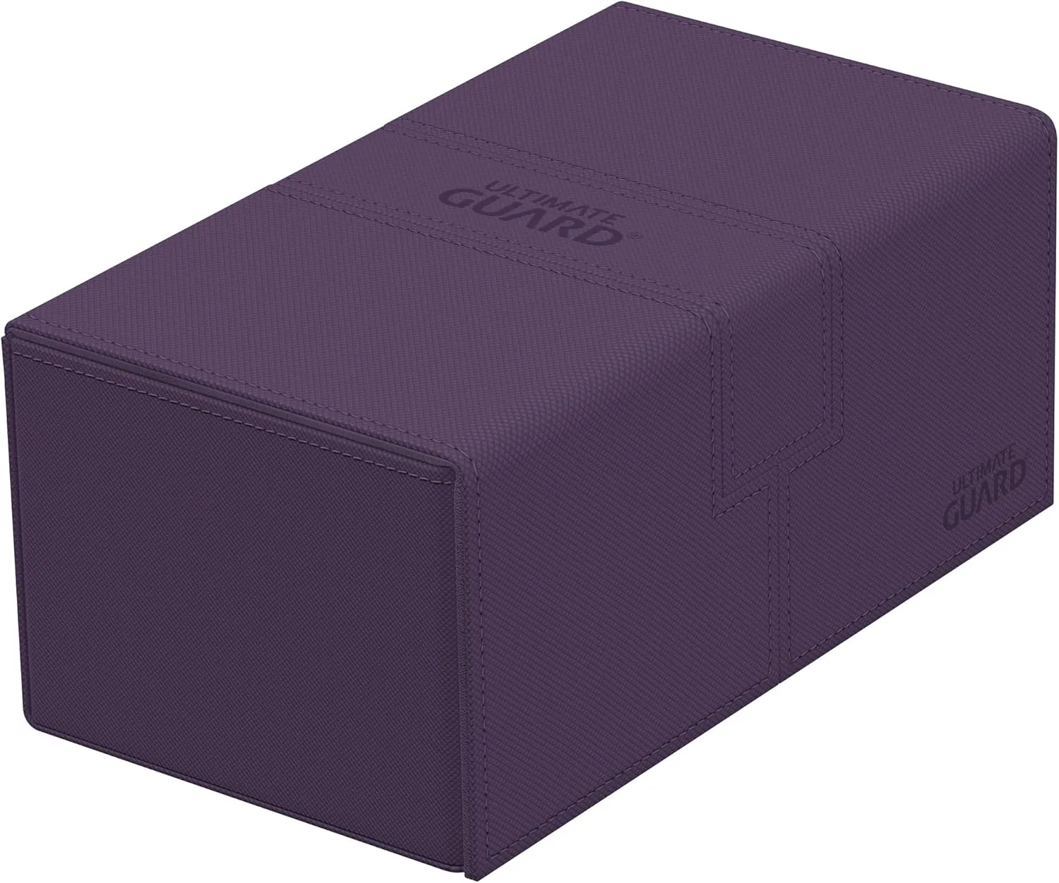Ultimate Guard Twin Flip'n'Tray 200 , Deck Case for 200 Double-Sleeved TCG Cards   Dice Tray, Purple, Independent Magnetic Closure & Microfiber Inner Lining