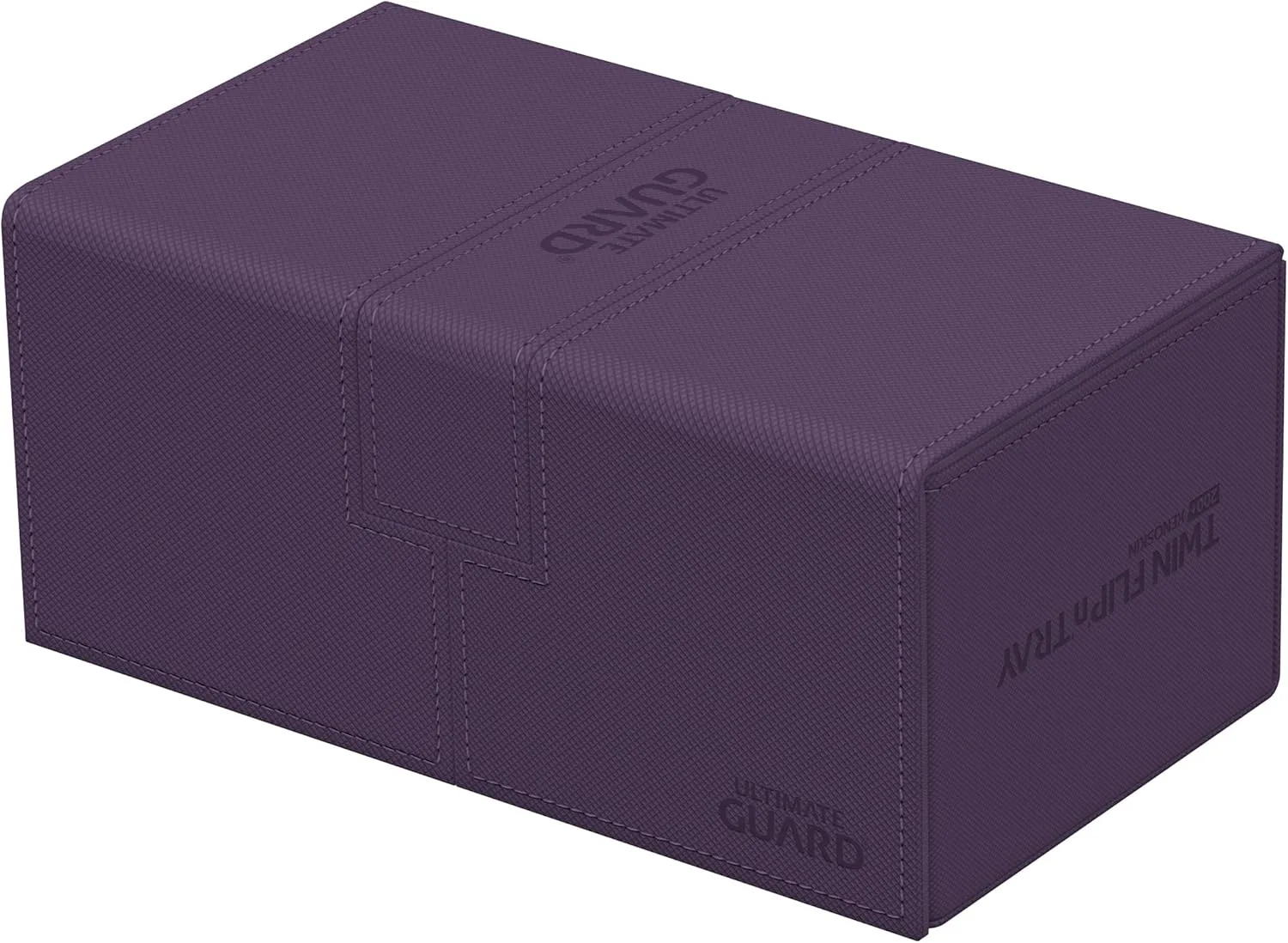 Ultimate Guard Twin Flip'n'Tray 200 , Deck Case for 200 Double-Sleeved TCG Cards   Dice Tray, Purple, Independent Magnetic Closure & Microfiber Inner Lining
