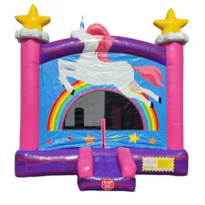 Unicorn Bounce House Rainbow Theme