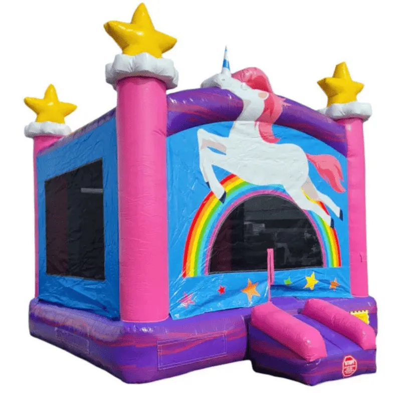 Unicorn Bounce House Rainbow Theme