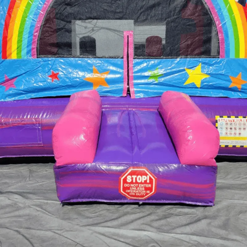 Unicorn Bounce House Rainbow Theme