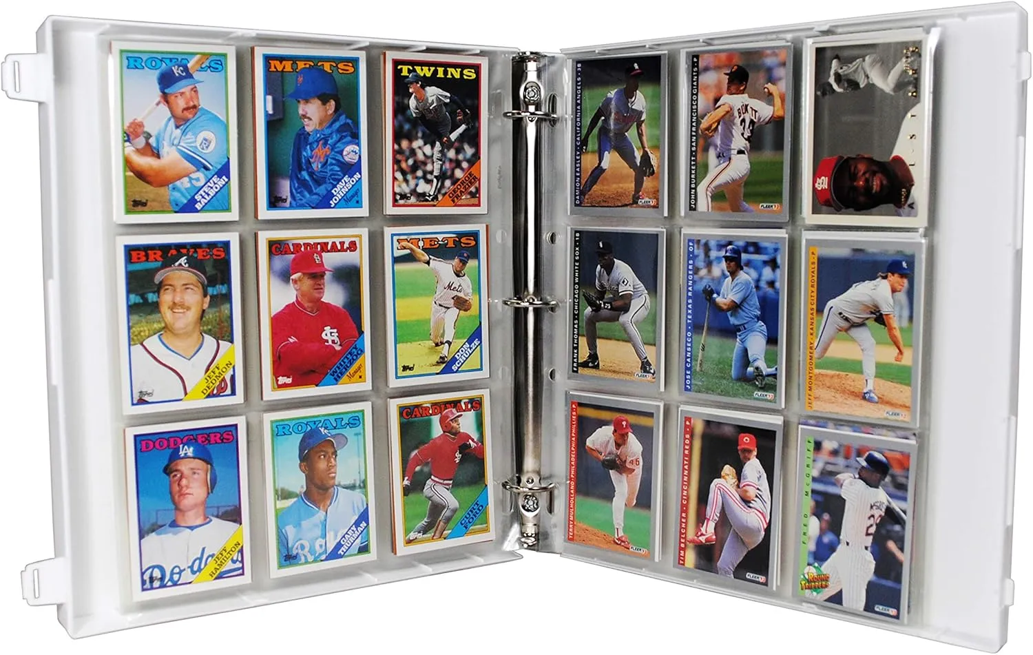 UniKeep Baseball Themed Trading Card Collection Binder with Trading Card Pages. The Binder/Case Is Fully Enclosed to Keep Cards Secure (Batter, Metal Rings)