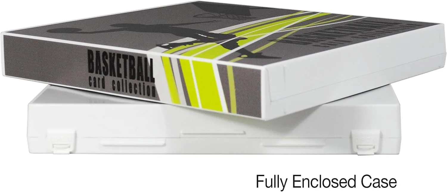 Unikeep Basketball Themed Trading Card Collection Binder Complete With 10 Nine Pocket Trading Card Pages. Fully Enclosed Case with a Locking Latch to Keep Cards Secure (Shadow, Poly Ring)