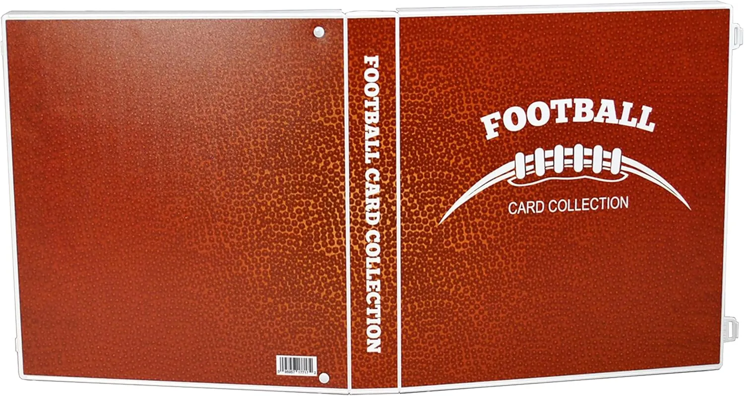 UniKeep Football Themed Trading Card Collection Binder with Trading Card Pages. (Football, Metal Rings)