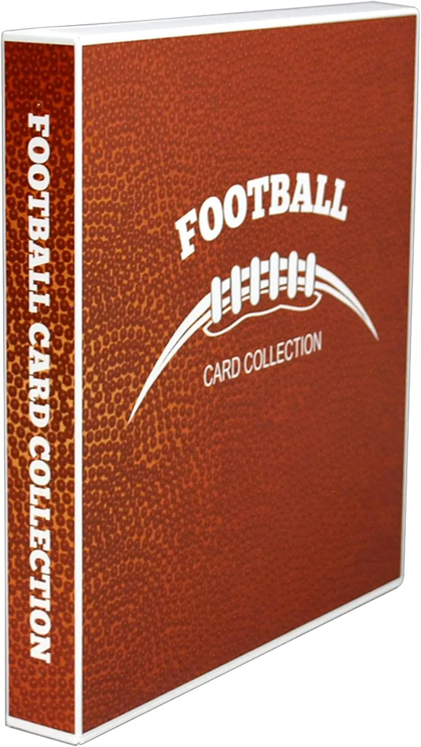 UniKeep Football Themed Trading Card Collection Binder with Trading Card Pages. (Football, Metal Rings)