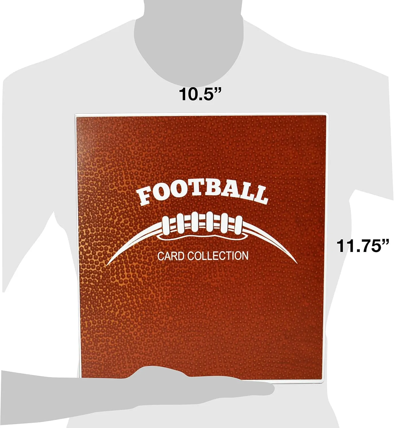 UniKeep Football Themed Trading Card Collection Binder with Trading Card Pages. (Football, Metal Rings)