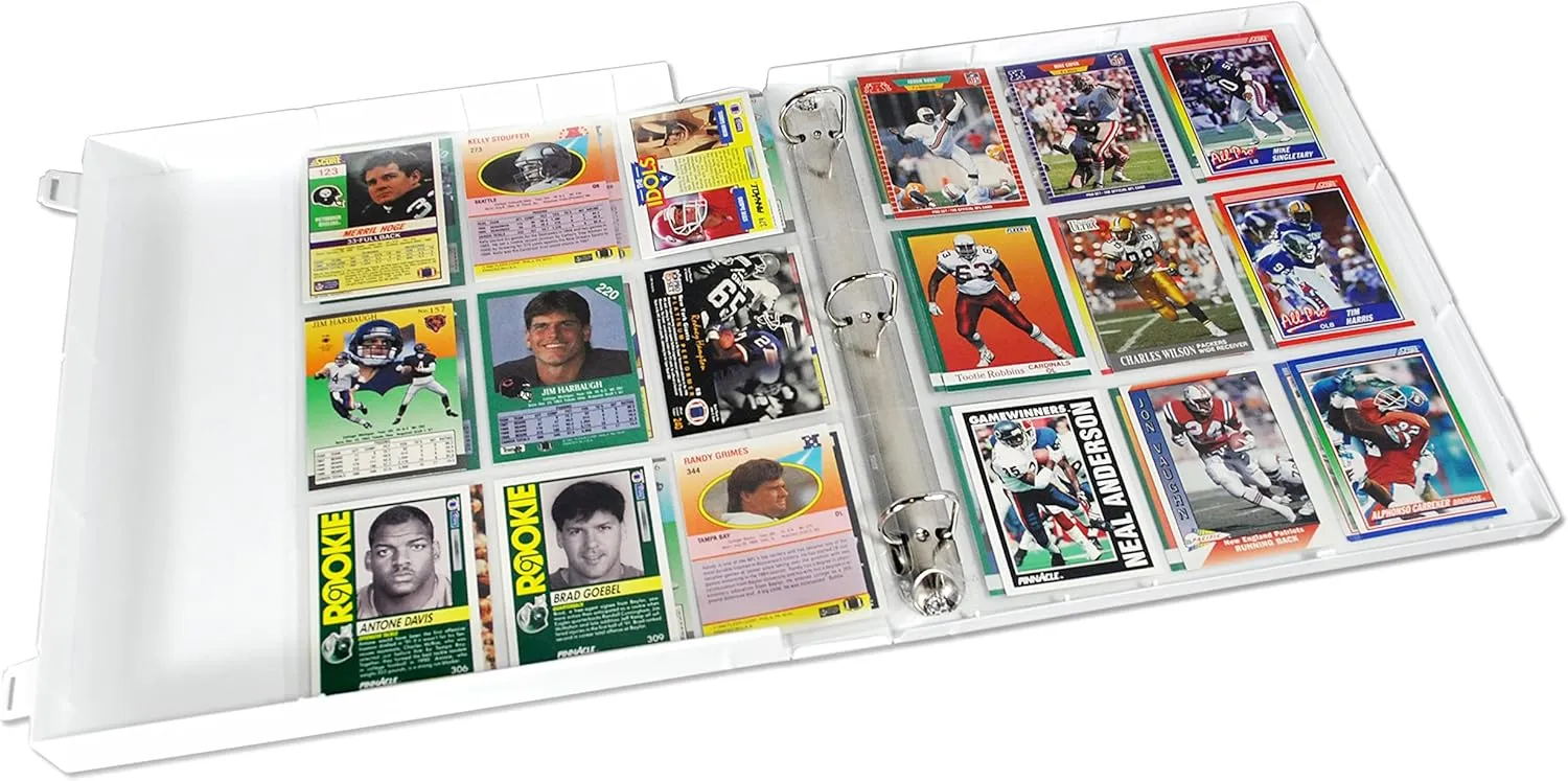 UniKeep Football Themed Trading Card Collection Binder with Trading Card Pages. (Football, Metal Rings)