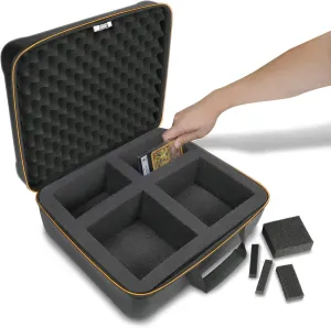 USA Gear Hard Shell Graded Card Case with Customizable Interior - Holds 50  Graded Cards - Trading Card Case Compatible with TCG, MTG, PSA, and More - Graded Card Storage, Travel Bag for Graded Cards