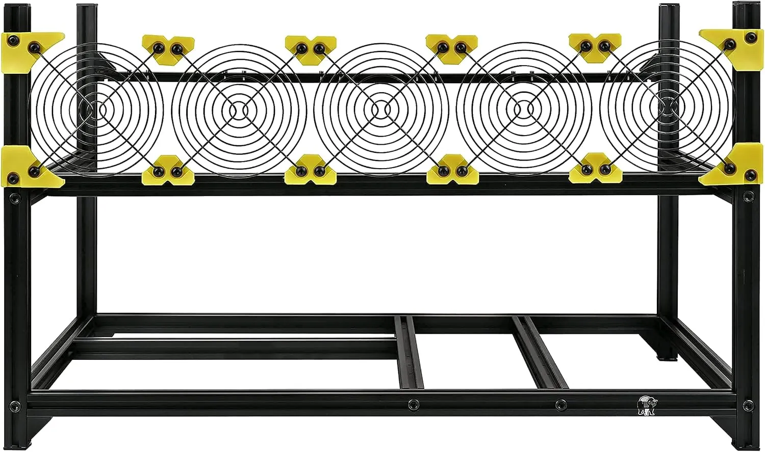 V3C 6-GPU Mining Case Aluminum Stackable Mining Rig Open Air Frame Case with Fan Mount - Ethereum(ETH,ETC)/ZCash(ZEC)/Monero(XMR)/Bitcoin(BTC)/Siacoin(SC)