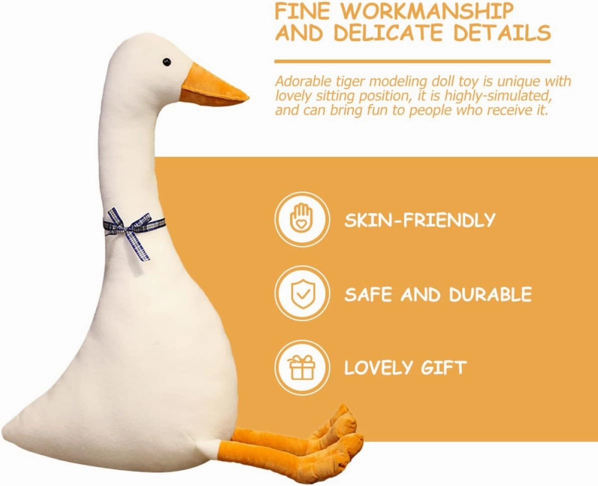 Vaguelly Large White Goose Stuffed Animal Toy 30cm Soft Plush Toy for Boys and Girls Car Bed Sofa Comfortable and Sturdy