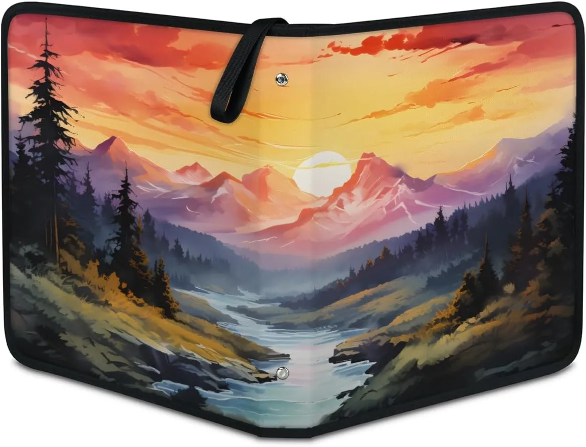 Valley Creek 3 Ring Trading Zipper Binder Strap, Trading Card Binder 9 Pocket, 900 Pockets Card Holder with 50 Removable Sleeves for Game Cards
