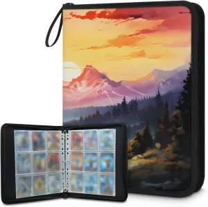 Valley Creek 3 Ring Trading Zipper Binder Strap, Trading Card Binder 9 Pocket, 900 Pockets Card Holder with 50 Removable Sleeves for Game Cards