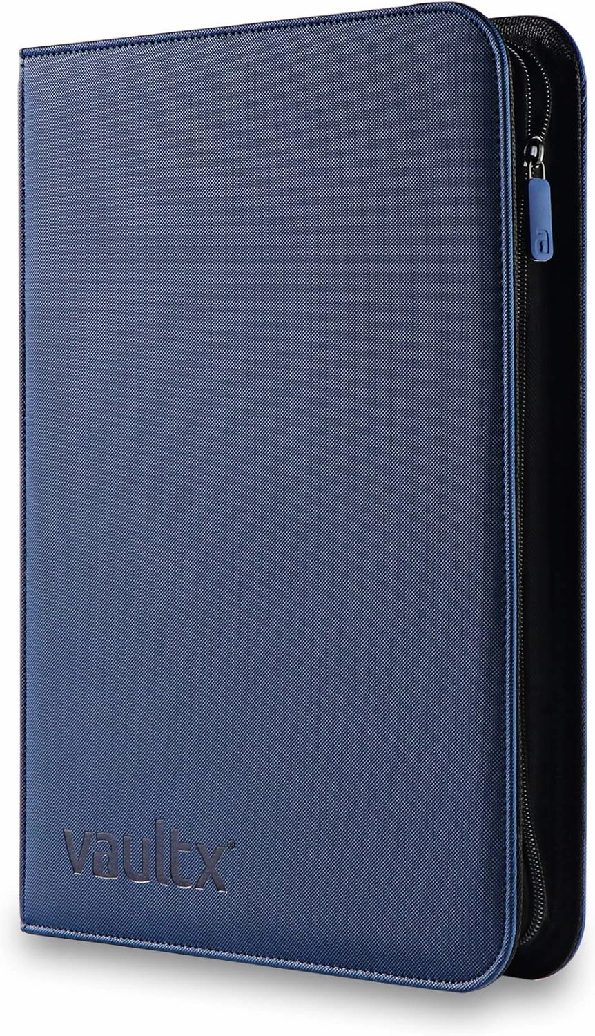 Vault X 4 Pocket Trading Card Zip Binder, 160 cards, Premium Exo-Tec Album Material, 20 Side-Loading Pages, Folder for Collectible Card Games, Sports, TCG (Blue)
