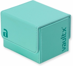 Vault X Trading Card Sideloading Deck Box, 100  sleeved cards, Premium Exo-Tec Material, Card Holder Storage Box, Detachable Magnetic Lid, for MTG Commander Game, TCG (Mint Green)