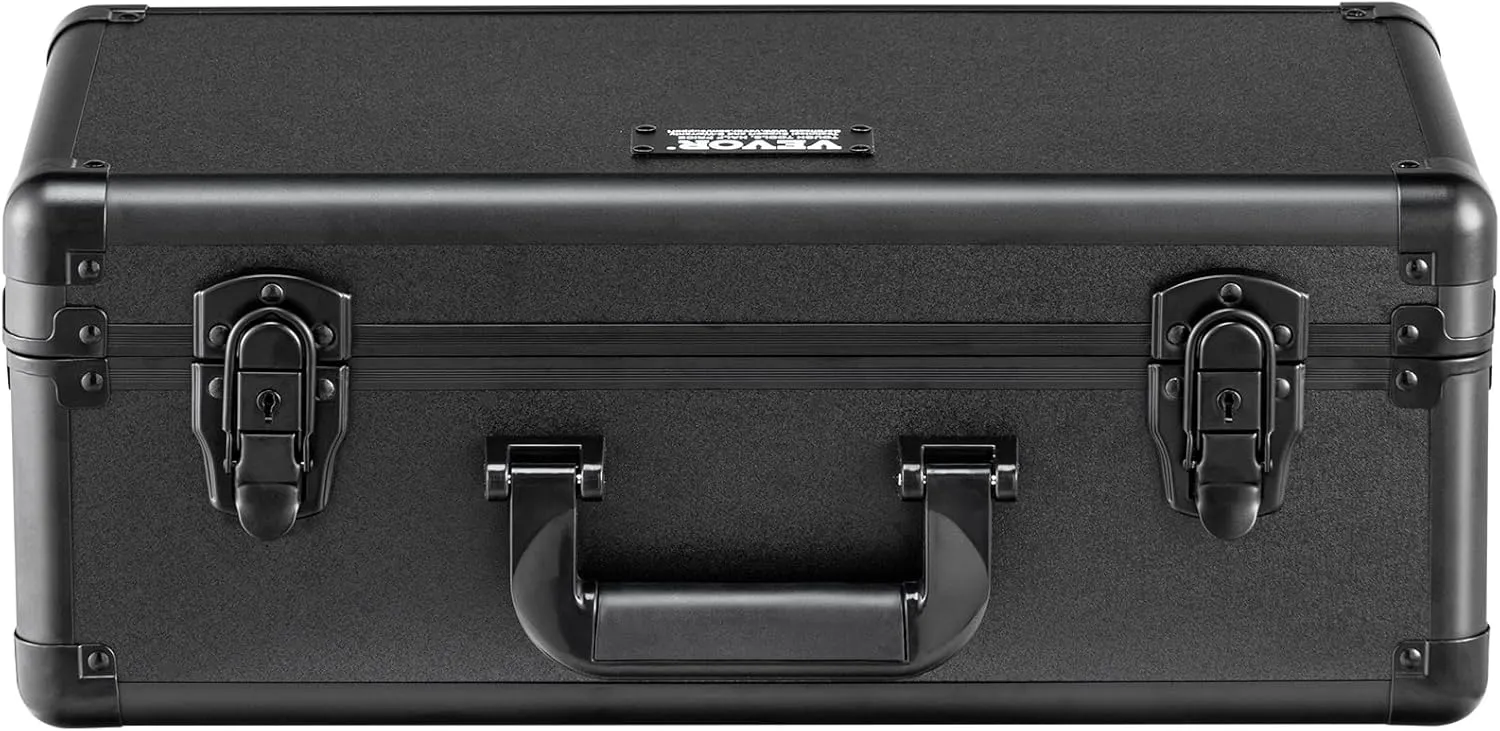 VEVOR 108 PSA Graded Card Storage Box - 4 Slot Case with Key Lock, Foam Dividers for 76 BGS, 84 SGC, 388 Top Loaders or 999  Loose Cards