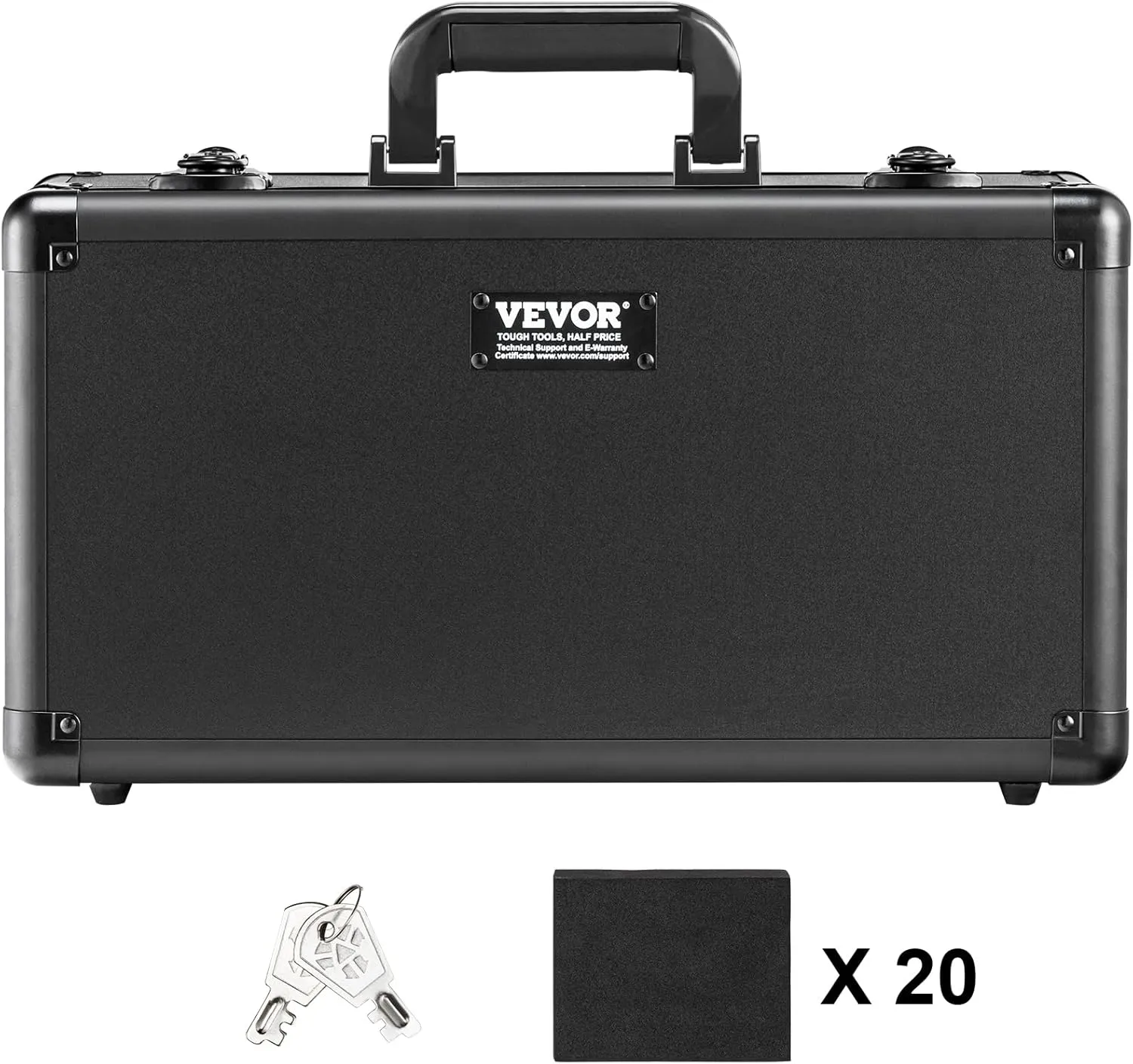 VEVOR 108 PSA Graded Card Storage Box - 4 Slot Case with Key Lock, Foam Dividers for 76 BGS, 84 SGC, 388 Top Loaders or 999  Loose Cards