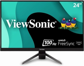 ViewSonic VX2467-MHD 24" 1080p Gaming Monitor w/ 100Hz, 1ms, Ultra-Thin Bezels, FreeSync, HDMI, VGA, and DP (Renewed)