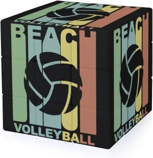 Vintage Beach Volleyball Graphic Adults 3x3x3 Color-Matching Smooth Fully Printed Cube Gift