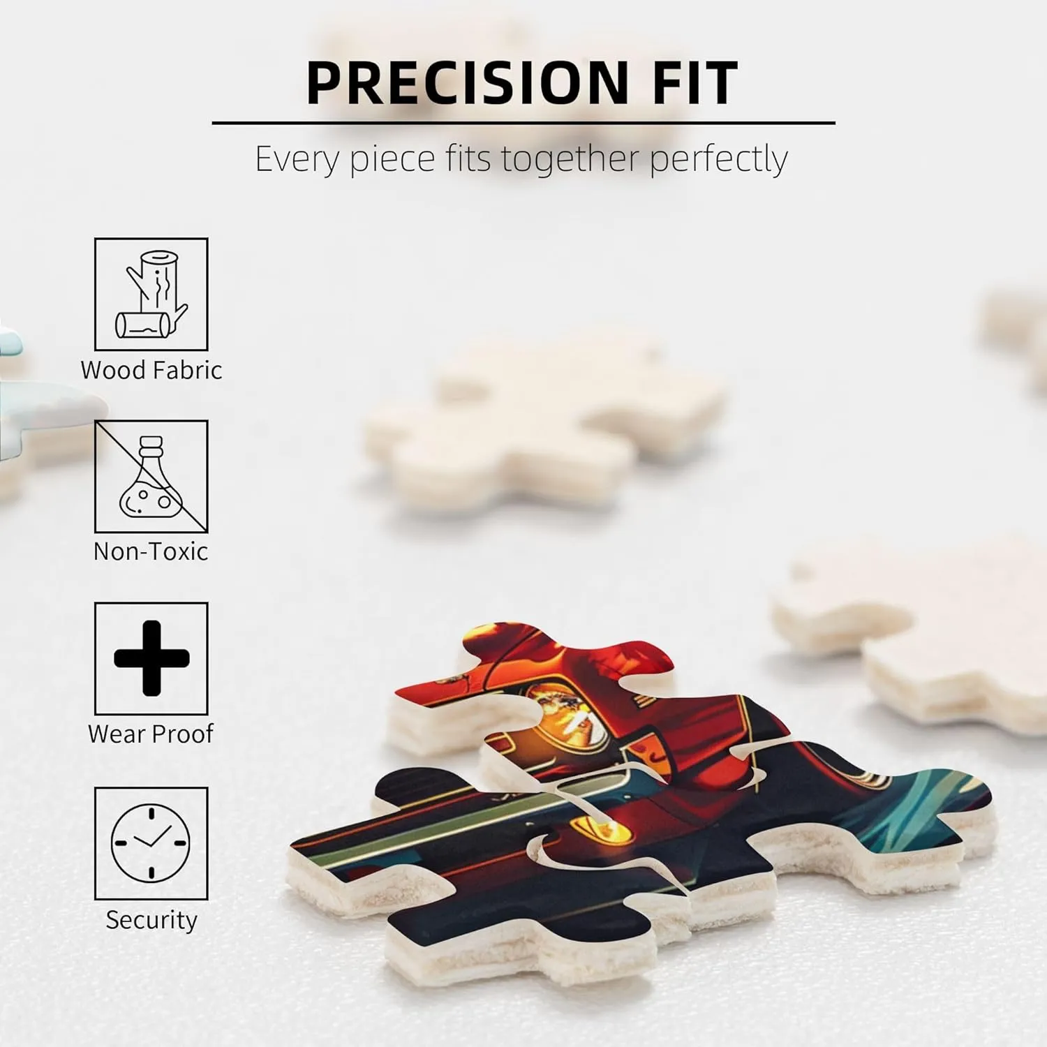 Vintage Muscle Car Puzzle for Adults 500 Pieces - Unique Artwork, Classic Wooden Puzzle, Enthusiast Gifts, Creative Activity Hobbies