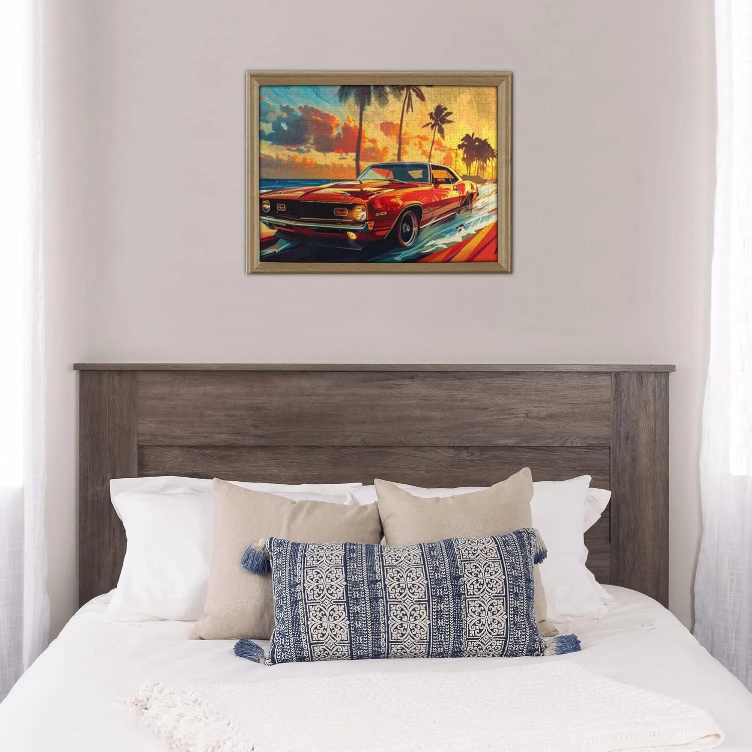 Vintage Muscle Car Puzzle for Adults 500 Pieces - Unique Artwork, Classic Wooden Puzzle, Enthusiast Gifts, Creative Activity Hobbies