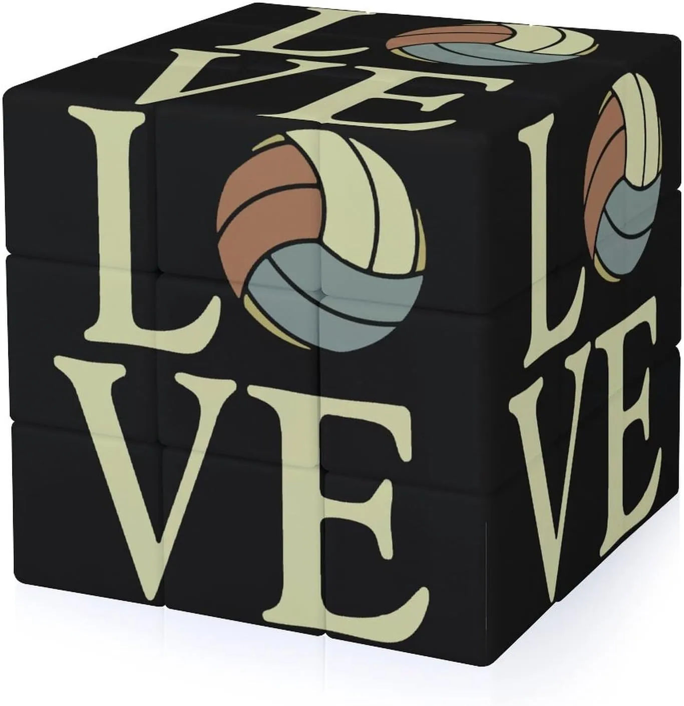 Volleyball Love Adults 3x3x3 Color-Matching Smooth Fully Printed Cube Gift