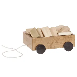 Wagon with Blocks Pull Toy