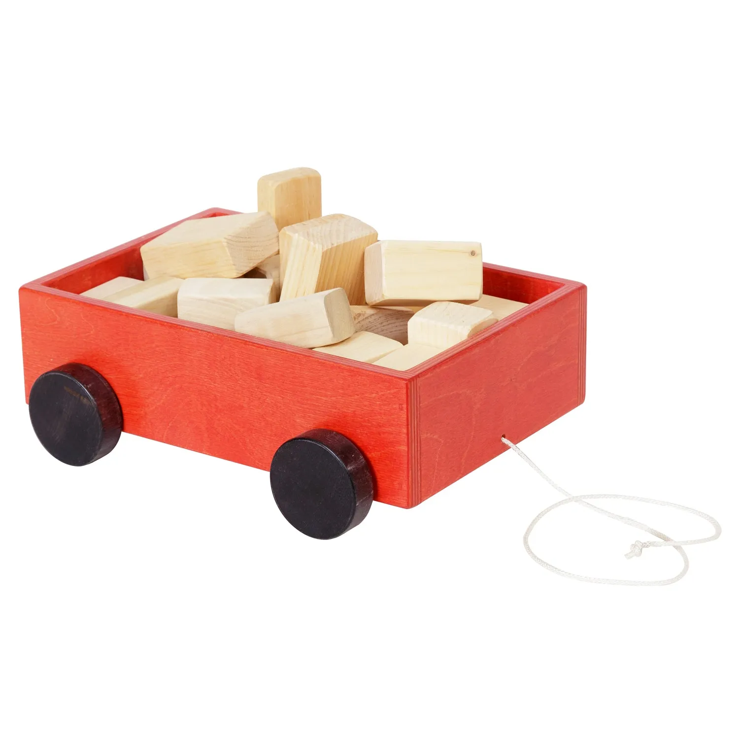 Wagon with Blocks Pull Toy