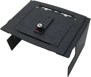 WASAI Center Console Gun Safe - Console Gun Vault Compatible with Toyota Tacoma 2024-2025, High Security Armrest Lock Box with 4 Digit Combination Lock with Key
