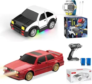 Watch Remote Control Car Toy, 2.4 GHz Mini RC Cars Watch Toy with LED Lights   Remote Control Cars 1:16 Scale RC Drift Car 2.4Ghz 30KM/H High Speed 4WD RTR Racing Car with Drift Tires LED Lights