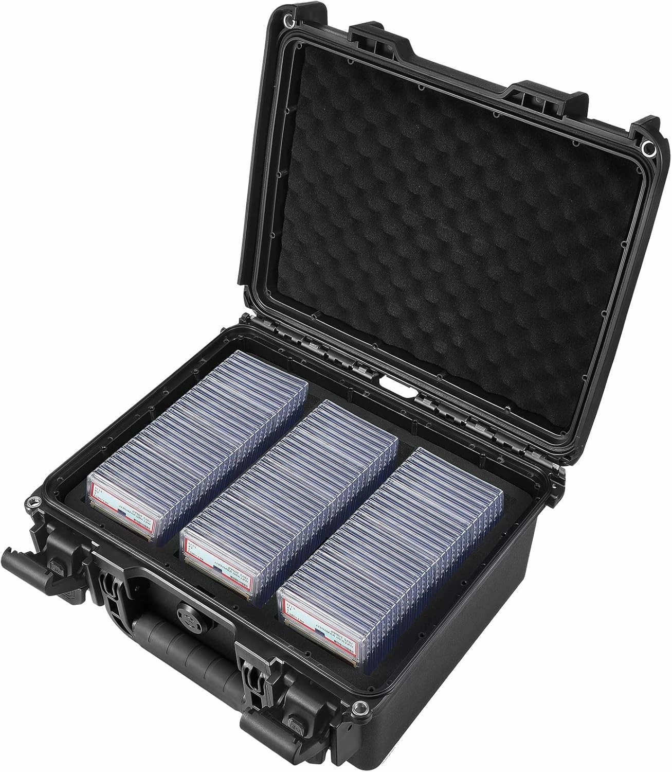 Waterproof Graded Card Case Compatible with 102 Card Slabs, BGS PSA SGC FGS Graded Sports Trading Cards, Graded Slab Card Storage Box…