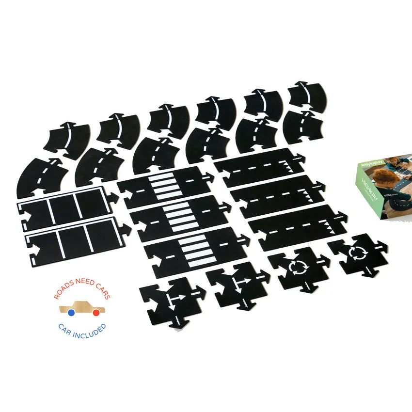 WaytoPlay New Highway CAR EDITION 24 Piece   1 Car Best Seller 3yrs 