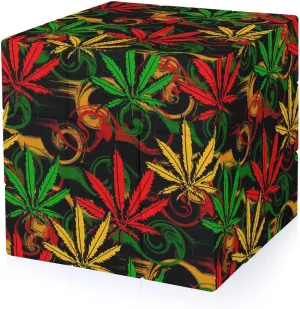 Weed on Rastafarian Adults 3x3x3 Color-Matching Smooth Fully Printed Cube Gift