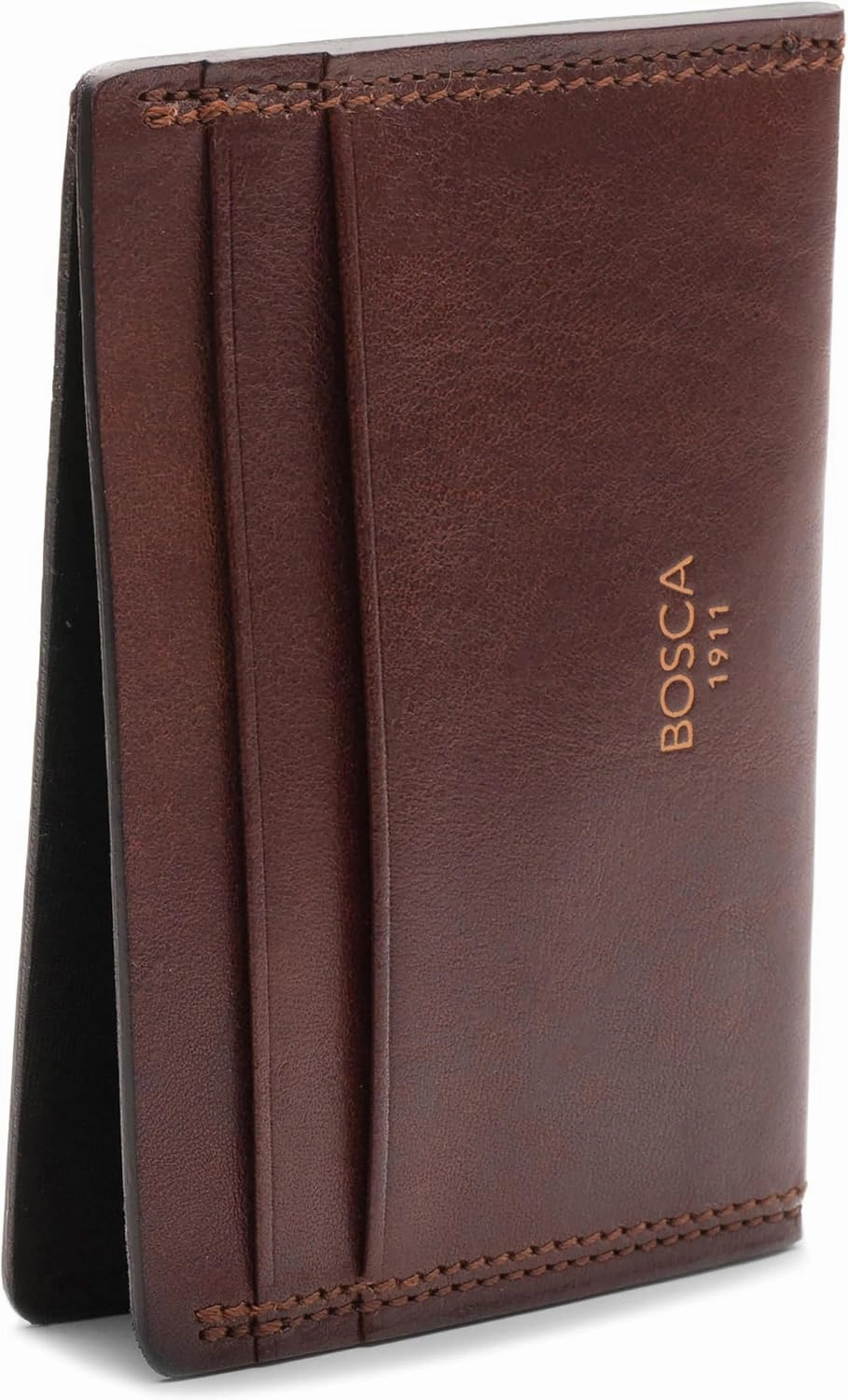 Weekend Wallet Card Case Dolce Matte Leather Dark Brown