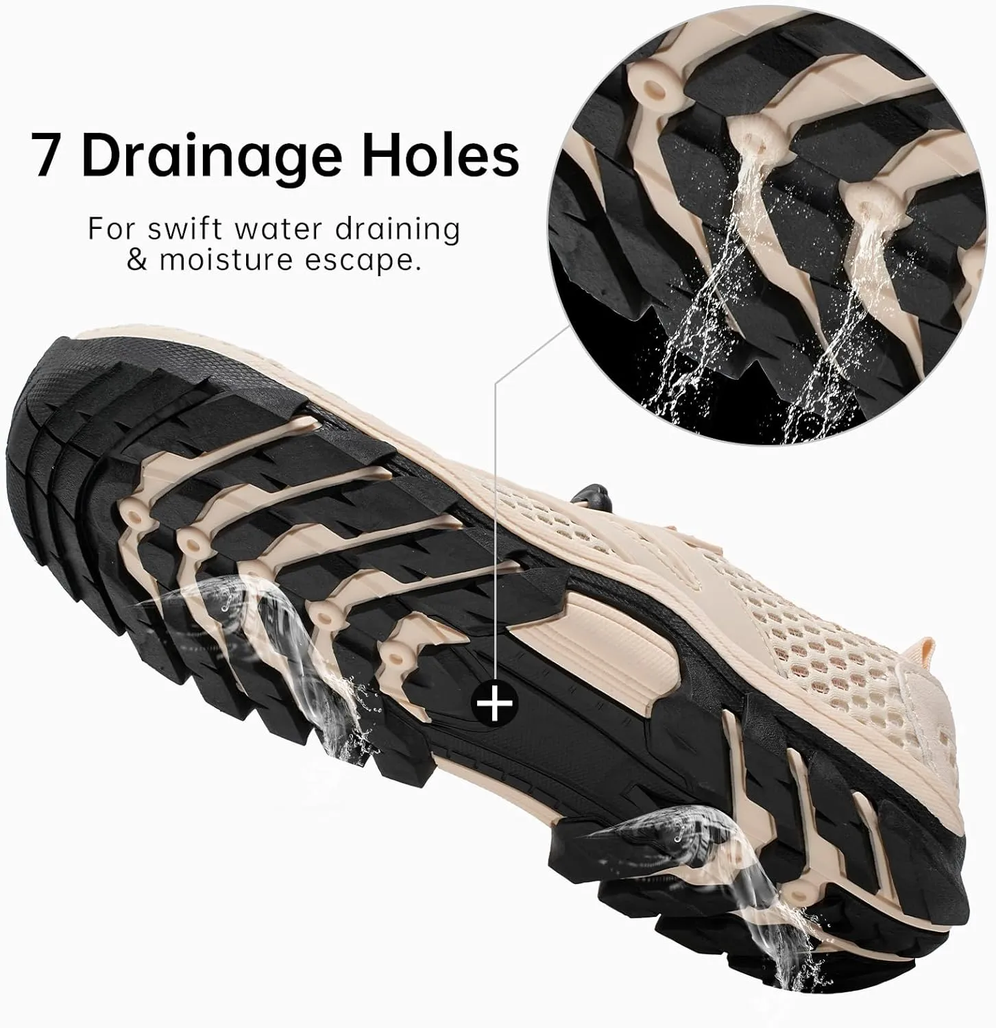 Wide Water Shoes Men Non-Slip Quick Drying Swim Beach Aqua Shoes for Women Water Sport Diving Hiking Sailing Travel River Shoes Summer Amphibious Shoes