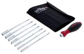Wiha 28198 Drive-Loc VI Metric Nut Drivers Interchangeable Blade Set in Durable Pouch, 8-Piece