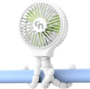 WiHoo Stroller Fan Clip On for Baby Battery Operated Fan Portable Fan Rechargeable Mini Handheld Car Seat Fan Small USB Desk Personal Fan for Stroller Accessories/Crib/Camping/Traveling